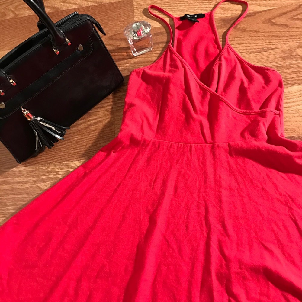 F21 RED SUMMER DRESS